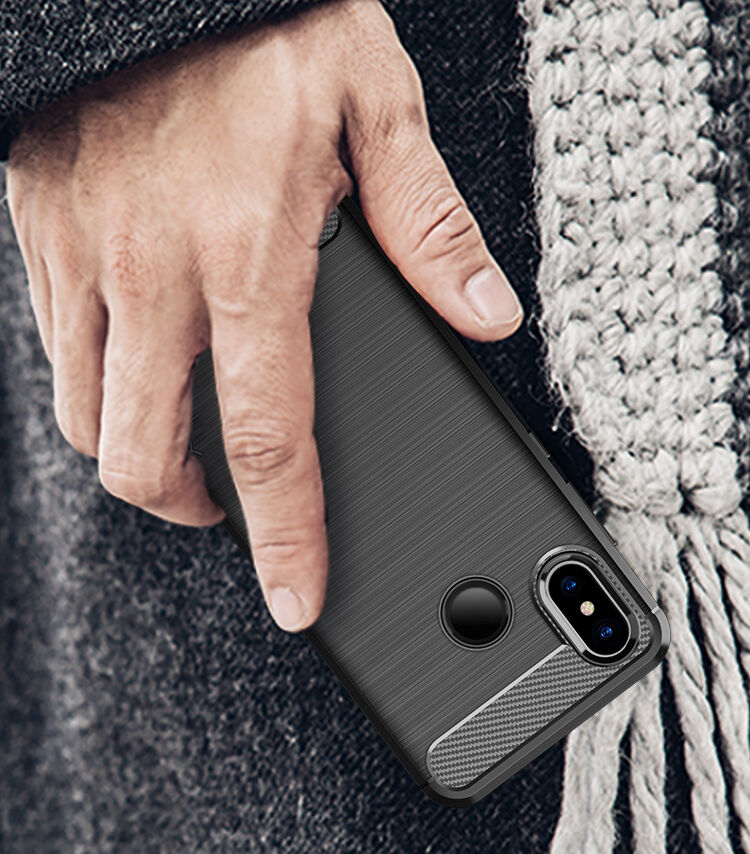 Ipaky plastový kryt s broušenou texturou pro Xiaomi Mi 8 - šedý