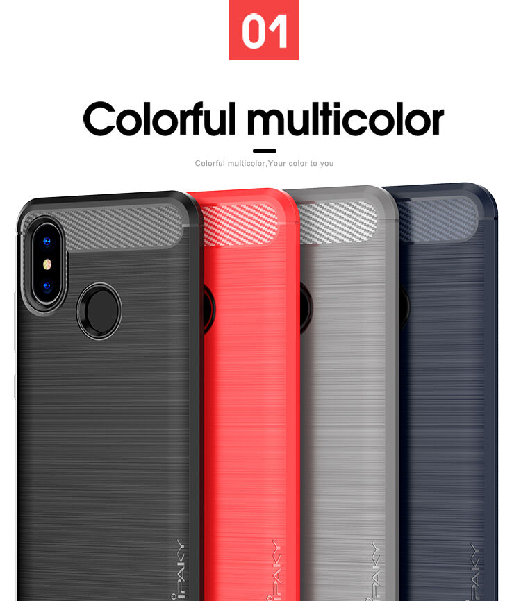 Ipaky plastový kryt s broušenou texturou pro Xiaomi Mi 8 - šedý