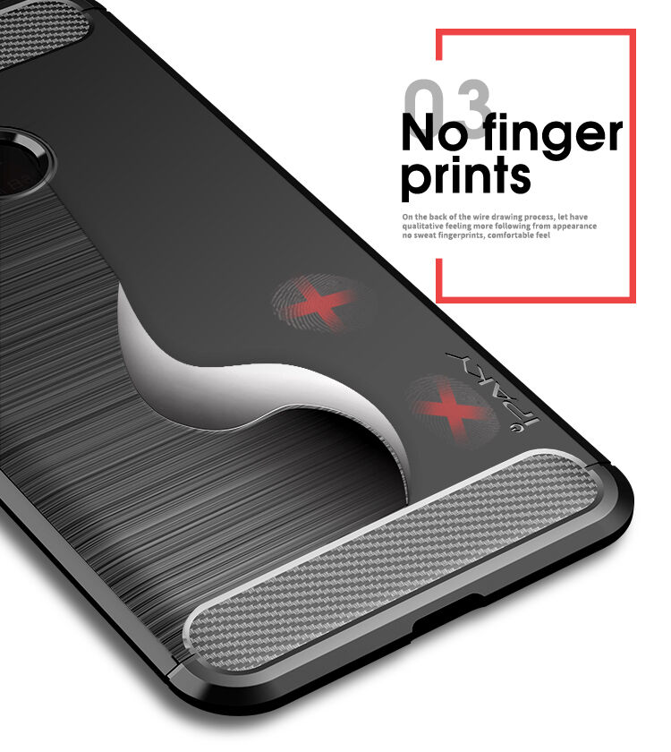 Ipaky plastový kryt s broušenou texturou pro Xiaomi Mi 8 - šedý