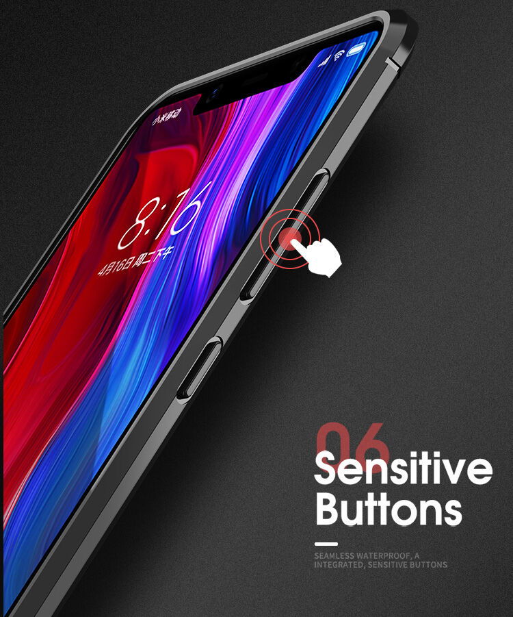 Ipaky plastový kryt s broušenou texturou pro Xiaomi Mi 8 - šedý
