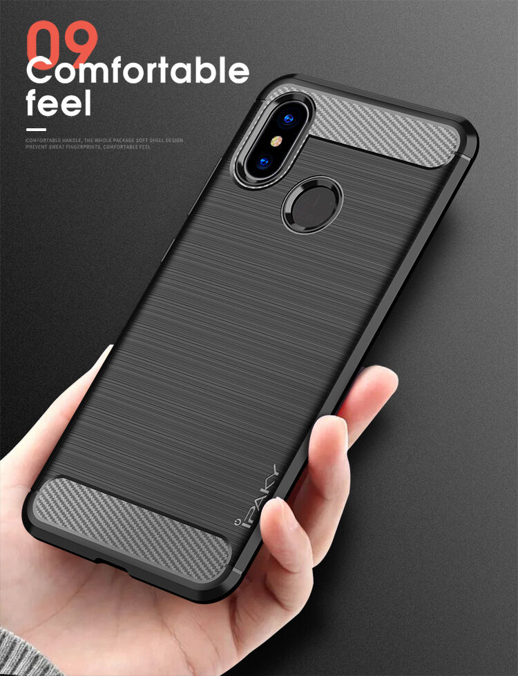 Ipaky plastový kryt s broušenou texturou pro Xiaomi Mi 8 - šedý