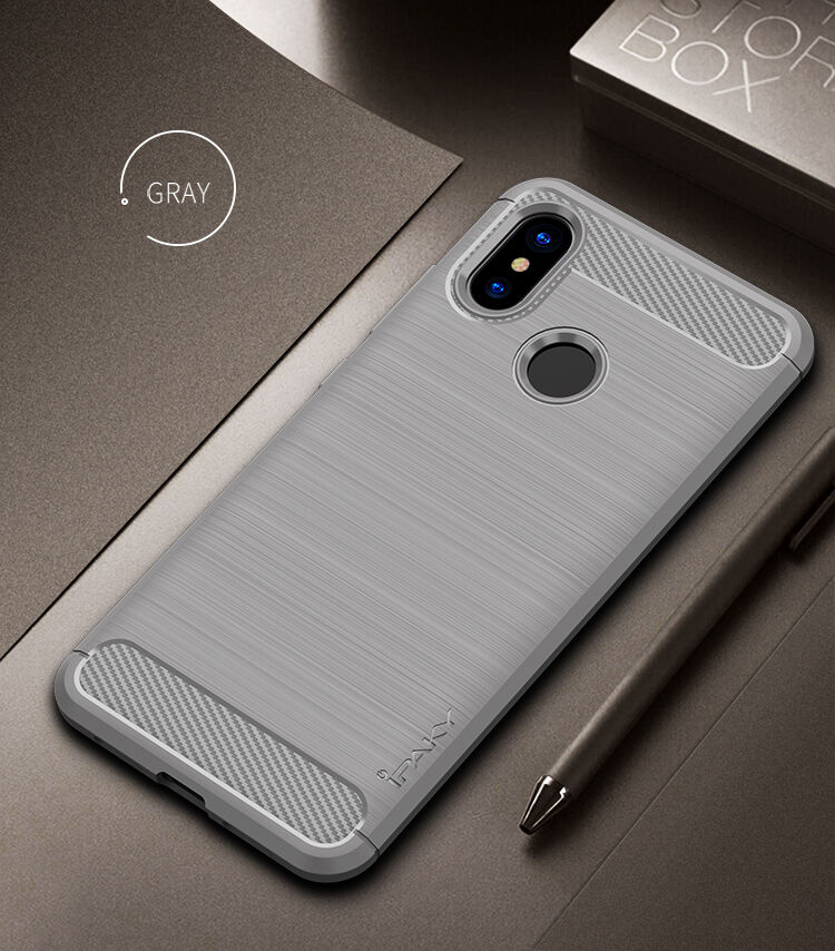 Ipaky plastový kryt s broušenou texturou pro Xiaomi Mi 8 - šedý