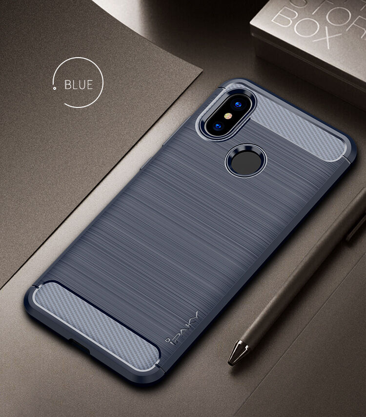 Ipaky plastový kryt s broušenou texturou pro Xiaomi Mi 8 - šedý