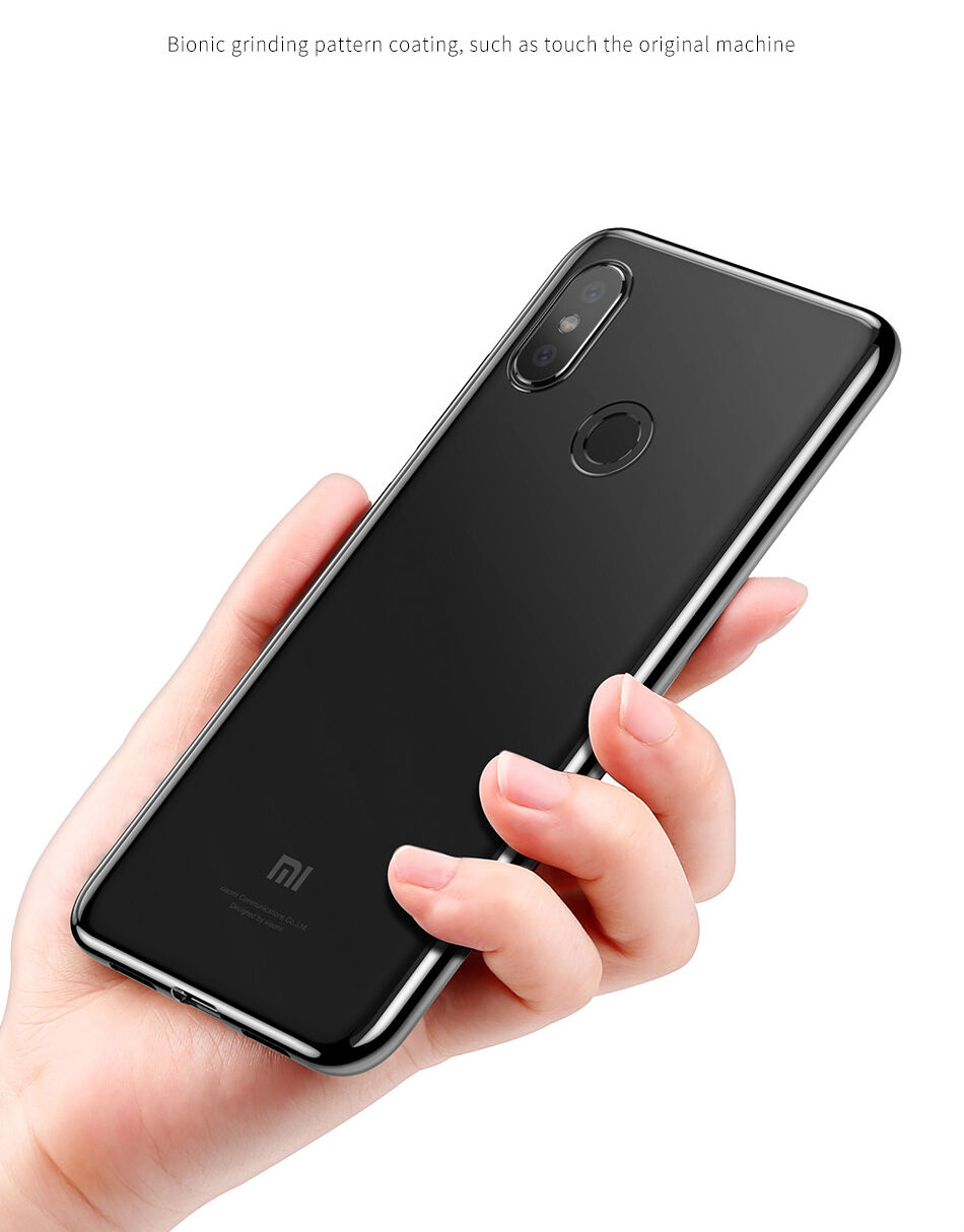 Baseus Shining čirý kryt s rámečkem pro Xiaomi Mi 8 - modrý