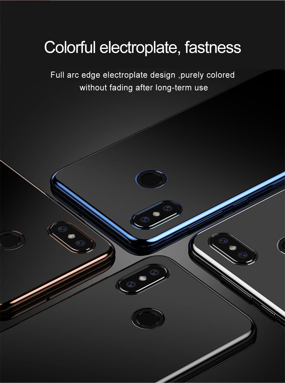Baseus Shining čirý kryt s rámečkem pro Xiaomi Mi 8 - modrý
