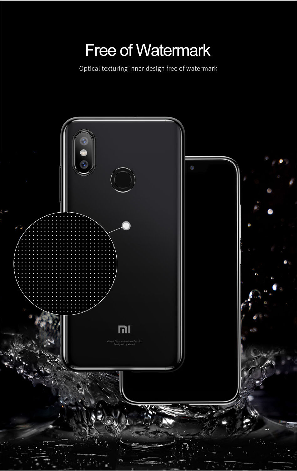 Baseus Shining čirý kryt s rámečkem pro Xiaomi Mi 8 - modrý