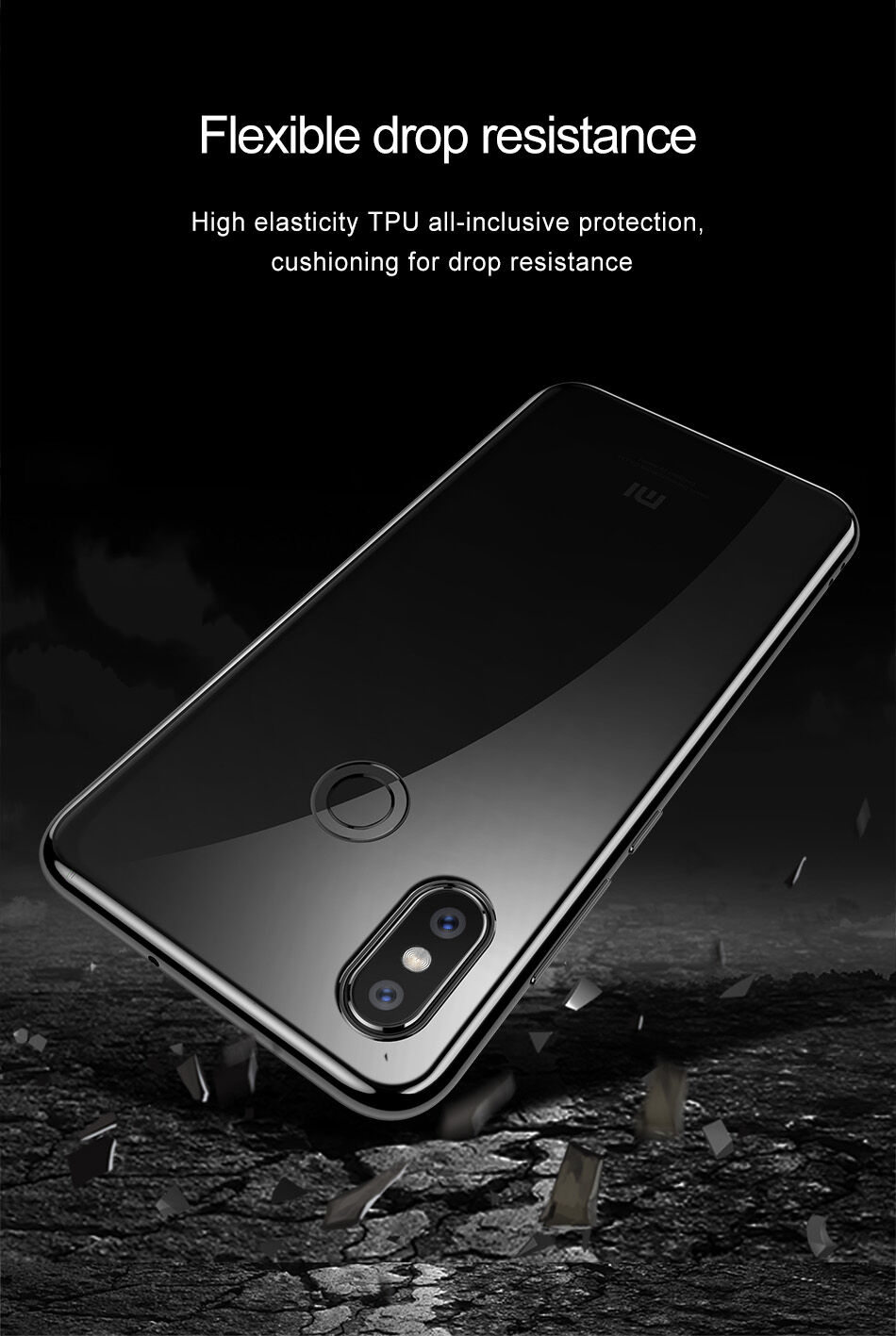 Baseus Shining čirý kryt s rámečkem pro Xiaomi Mi 8 - zlatý