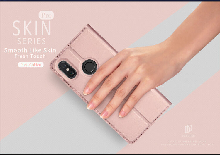 Dux Ducis Skin Pro kožené flipové pouzdro pro Xiaomi Mi 8 - modré