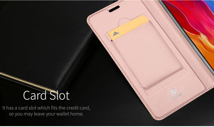 Dux Ducis Skin Pro kožené flipové pouzdro pro Xiaomi Mi 8 - modré