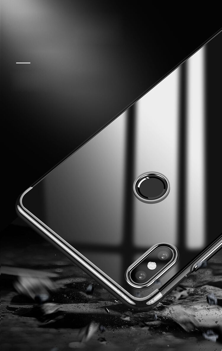 Cafele plastový kryt čirý s rámečkem pro Xiaomi Mi 8 - modrý