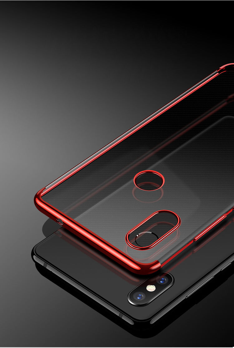 Cafele plastový kryt čirý s rámečkem pro Xiaomi Mi 8 - modrý