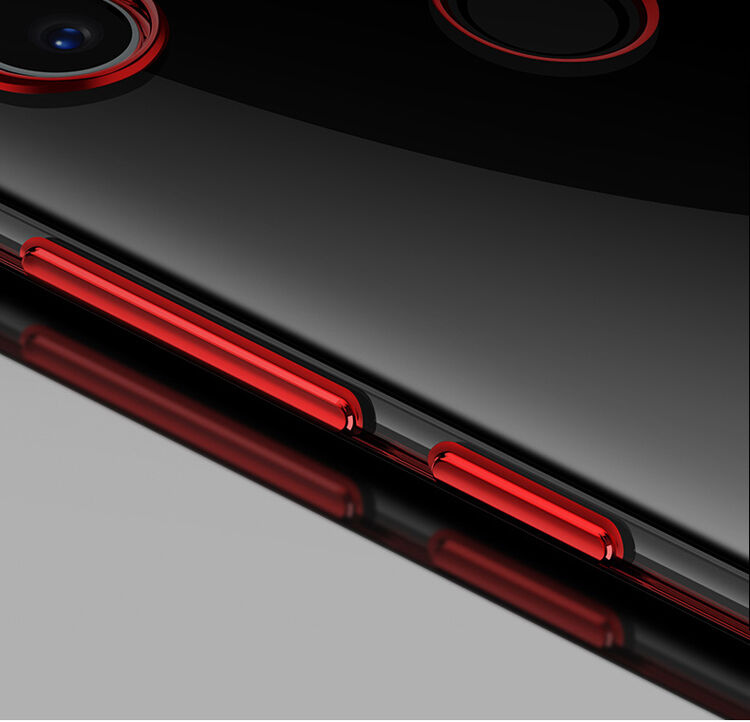 Cafele plastový kryt čirý s rámečkem pro Xiaomi Mi 8 - modrý