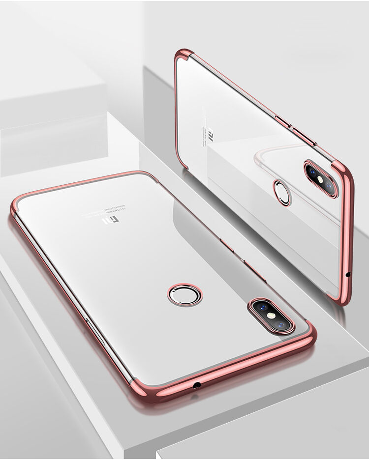 Cafele plastový kryt čirý s rámečkem pro Xiaomi Mi 8 - modrý