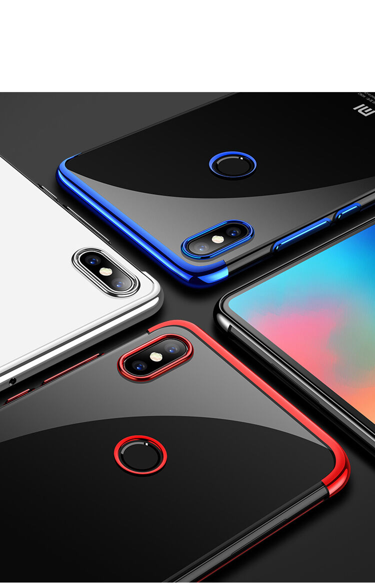 Cafele plastový kryt čirý s rámečkem pro Xiaomi Mi 8 - stříbrný