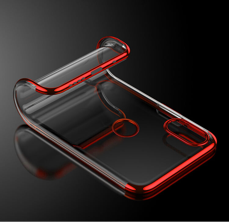 Cafele plastový kryt čirý s rámečkem pro Xiaomi Mi 8 - stříbrný