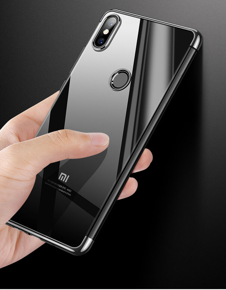 Cafele plastový kryt čirý s rámečkem pro Xiaomi Mi 8 - stříbrný
