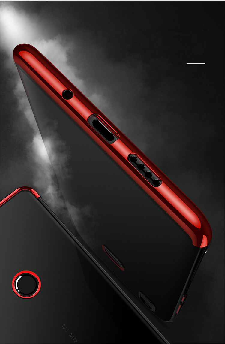 Cafele plastový kryt čirý s rámečkem pro Xiaomi Mi 8 - stříbrný
