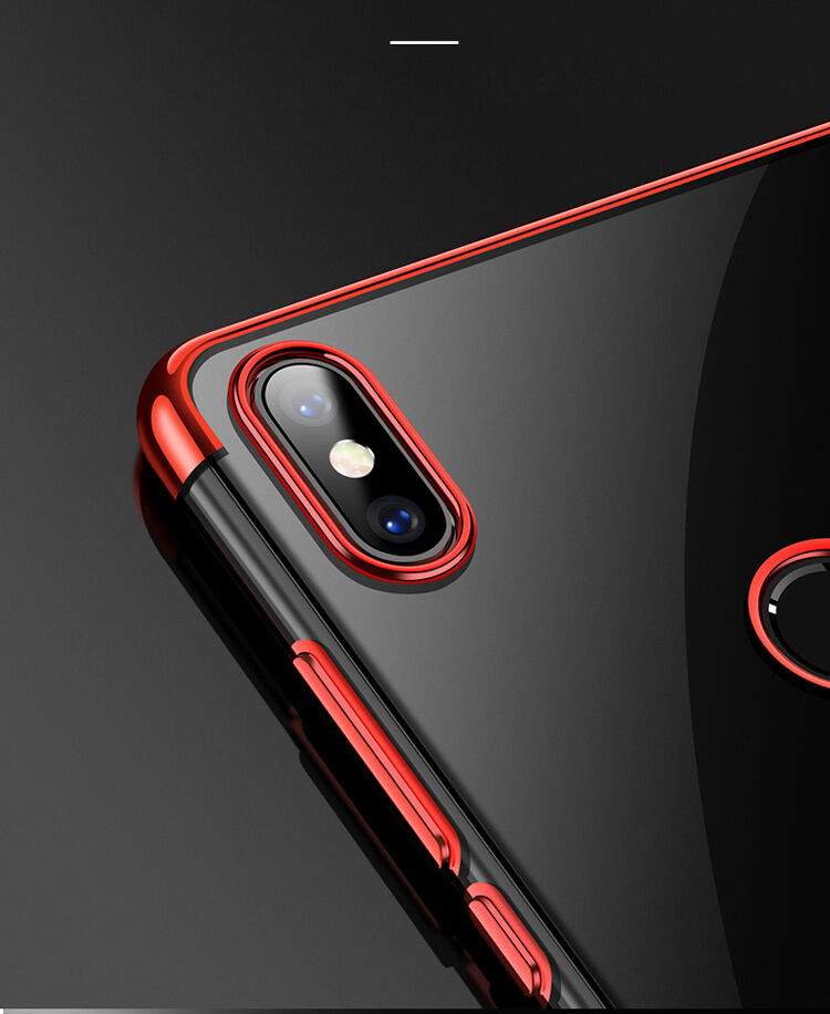 Cafele plastový kryt čirý s rámečkem pro Xiaomi Mi 8 - stříbrný