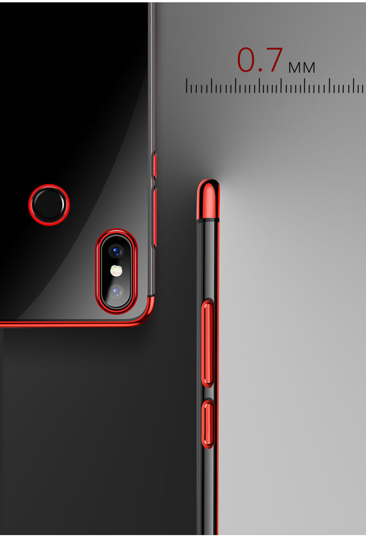 Cafele plastový kryt čirý s rámečkem pro Xiaomi Mi 8 - stříbrný
