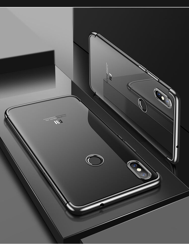 Cafele plastový kryt čirý s rámečkem pro Xiaomi Mi 8 - stříbrný