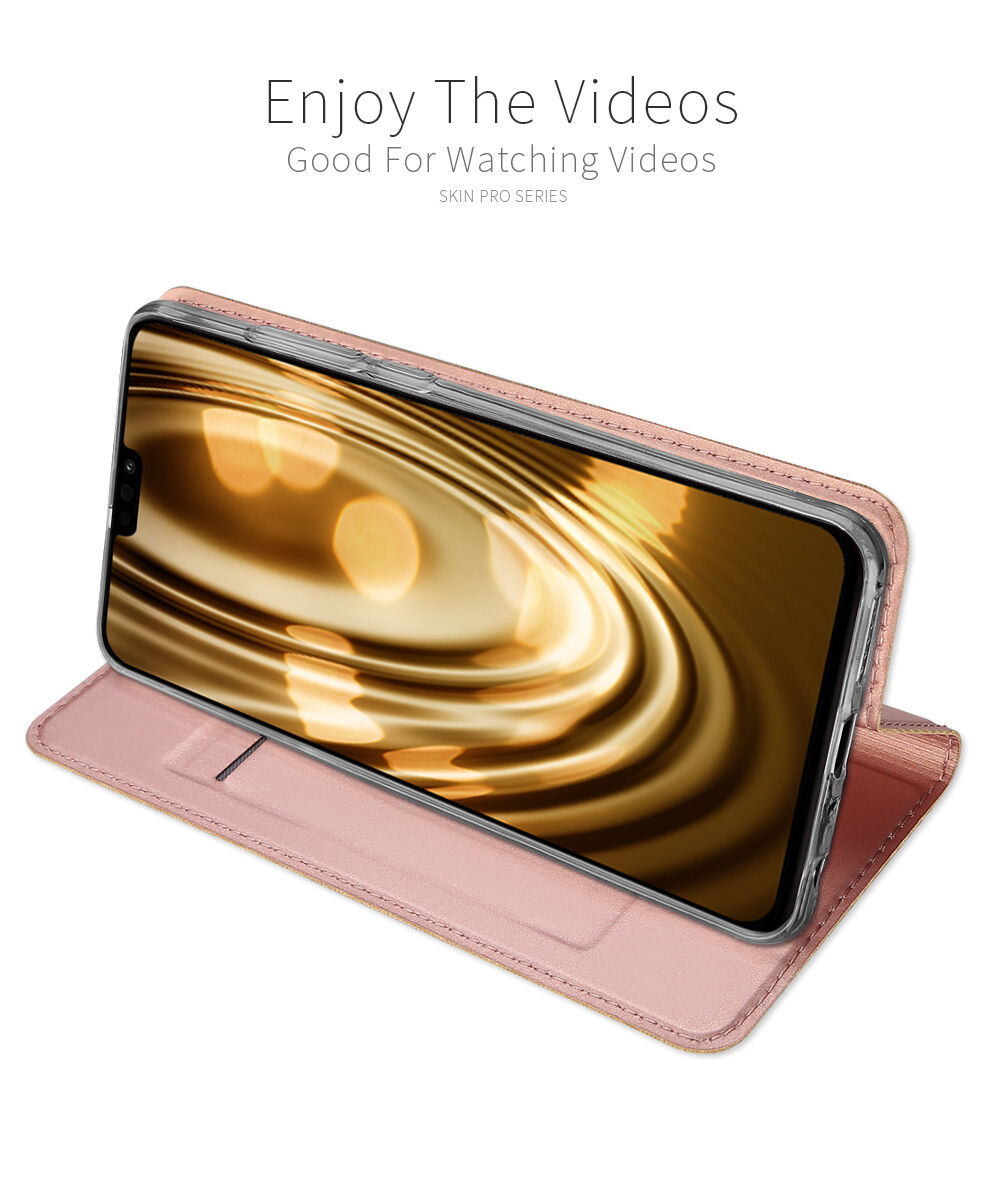 Dux Ducis Skin Pro kožené flipové pouzdro pro Honor 8X - zlaté