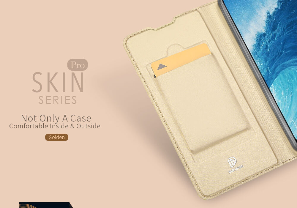 Dux Ducis Skin Pro kožené flipové pouzdro pro Honor 8X - šedé