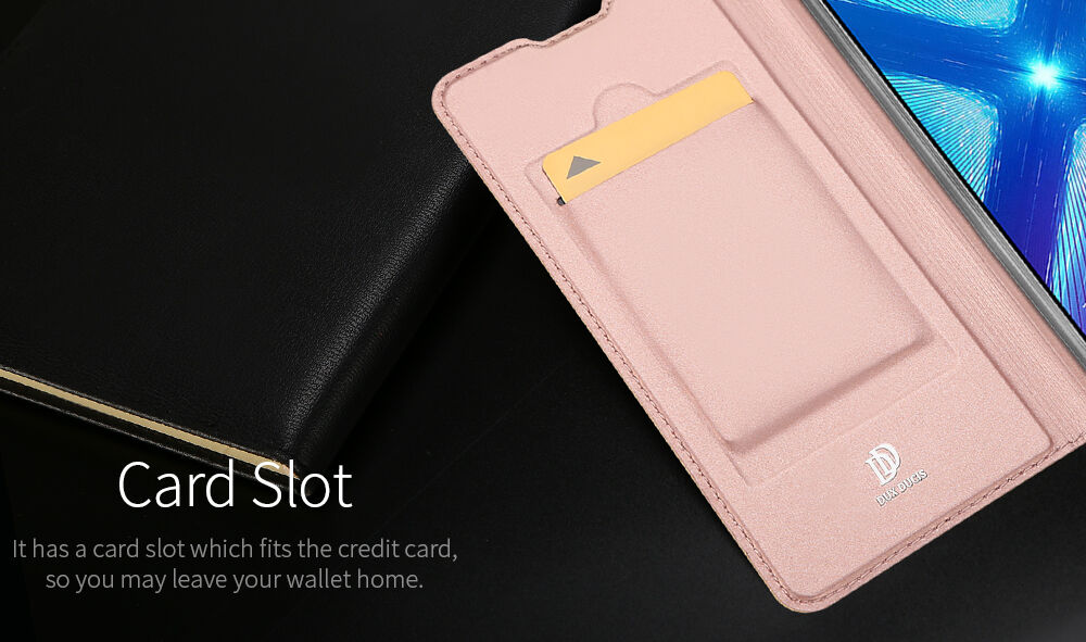 Dux Ducis Skin Pro kožené flipové pouzdro pro Honor 8X - šedé