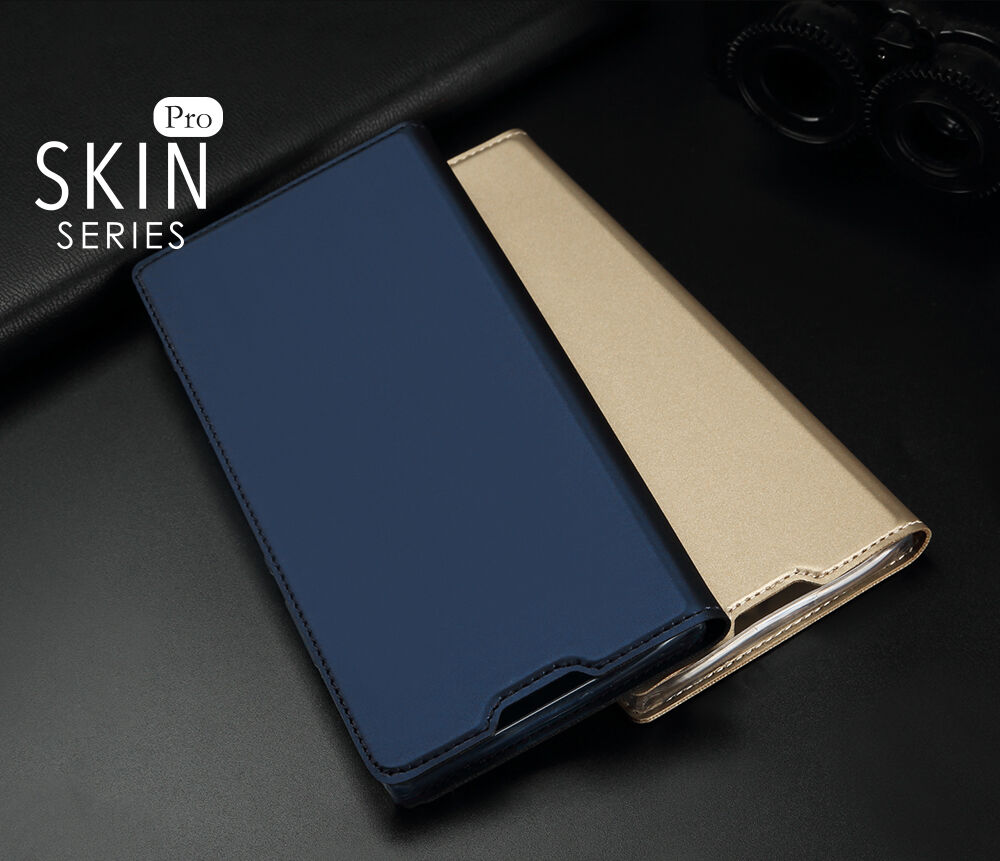 Dux Ducis Skin Pro kožené flipové pouzdro pro Honor 8X - šedé