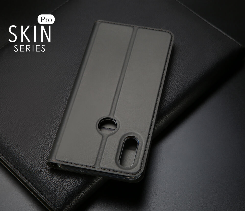 Dux Ducis Skin Pro kožené flipové pouzdro pro Honor 8X - šedé