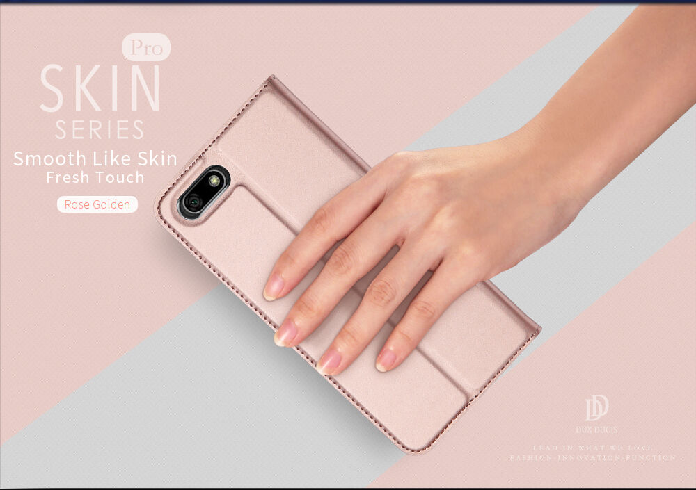 Dux Ducis Skin Pro kožené flipové pouzdro pro Honor 7S - tmavěmodré
