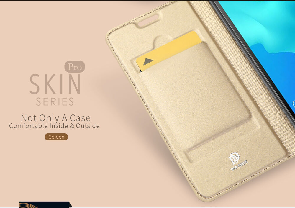Dux Ducis Skin Pro kožené flipové pouzdro pro Honor 7S - růžovozlaté