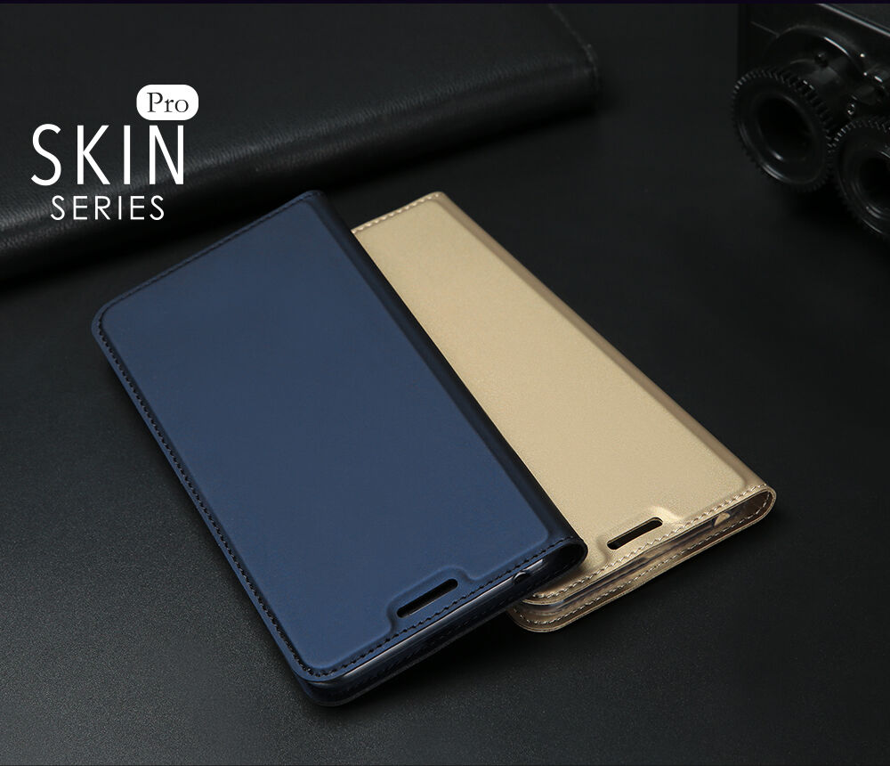 Dux Ducis Skin Pro kožené flipové pouzdro pro Honor 7S - růžovozlaté
