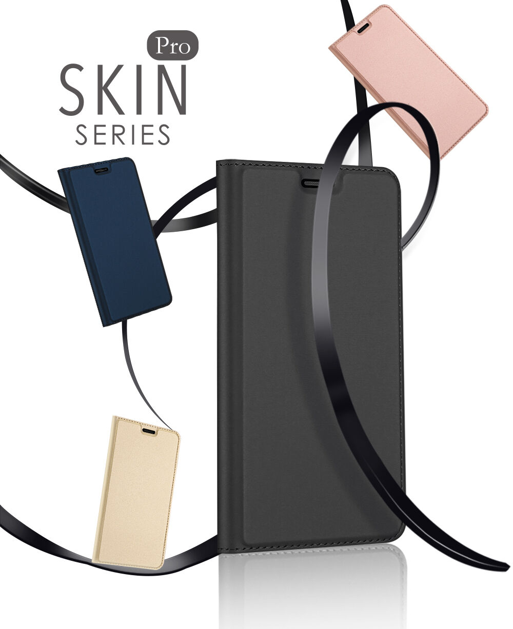Dux Ducis Skin Pro kožené flipové pouzdro pro Honor 7S - šedé