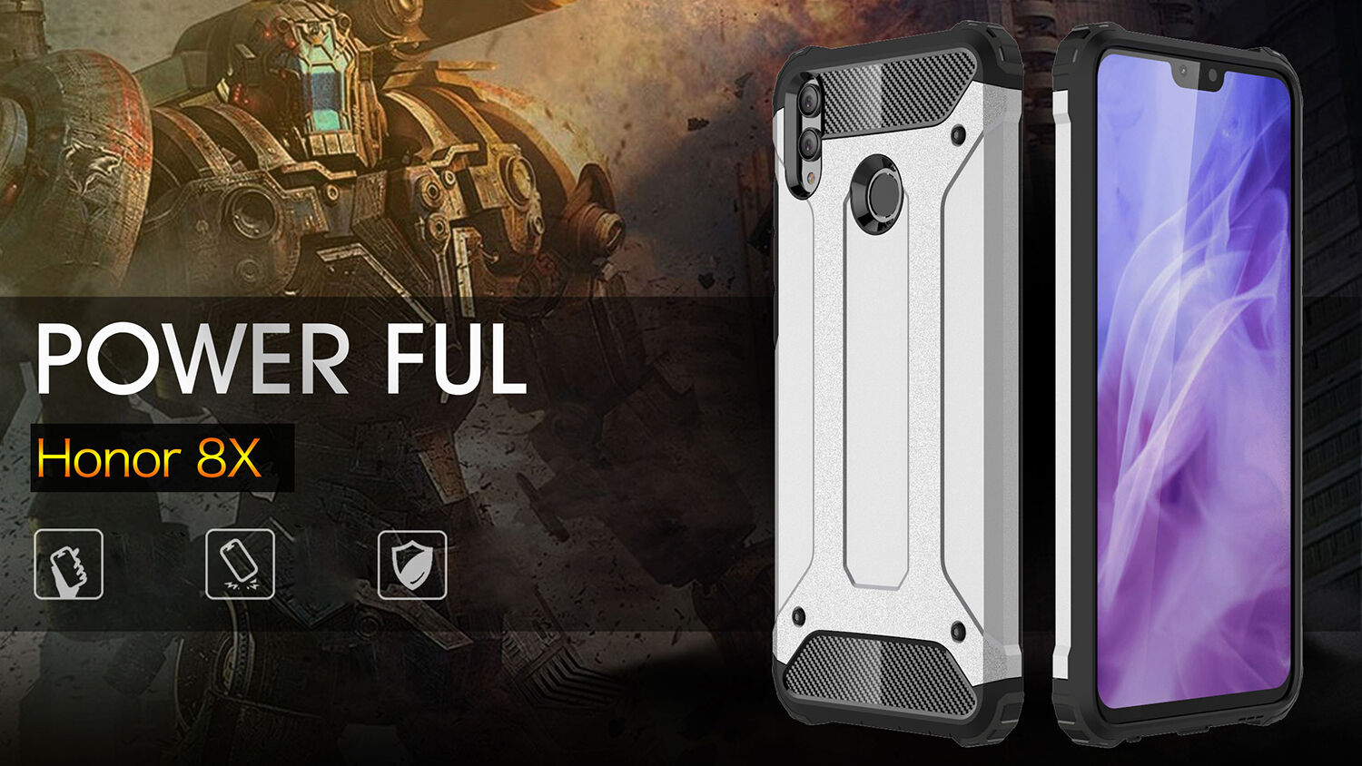 Super odolný kryt Armor pro Honor 8X - růžovozlatý