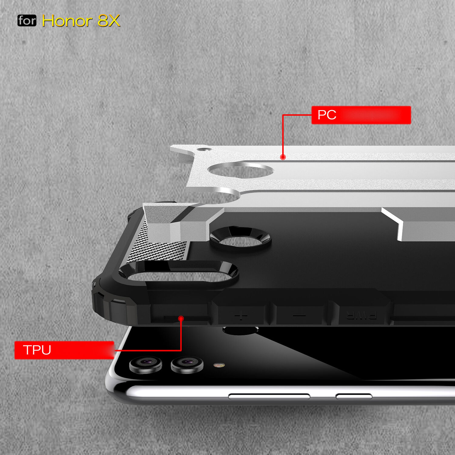 Super odolný kryt Armor pro Honor 8X - růžovozlatý