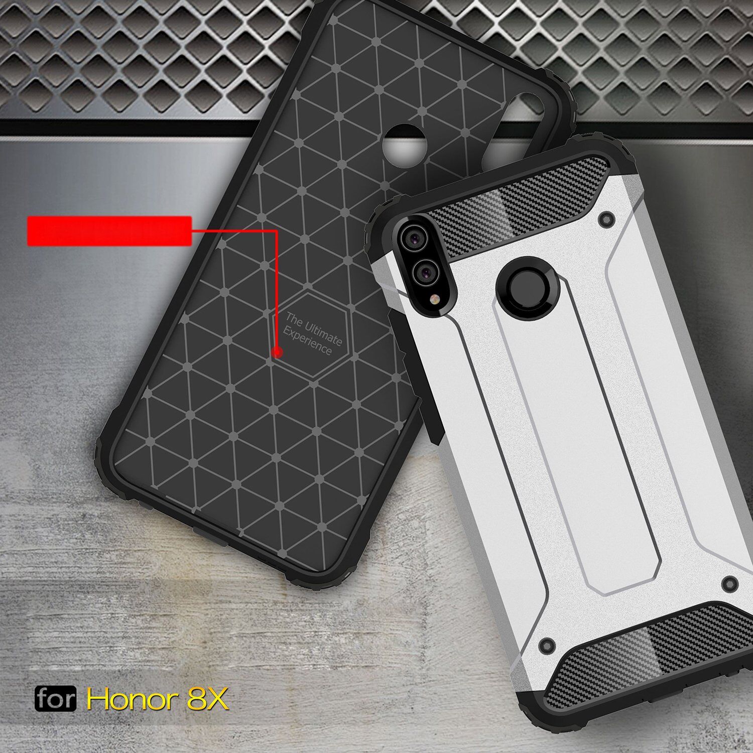 Super odolný kryt Armor pro Honor 8X - růžovozlatý