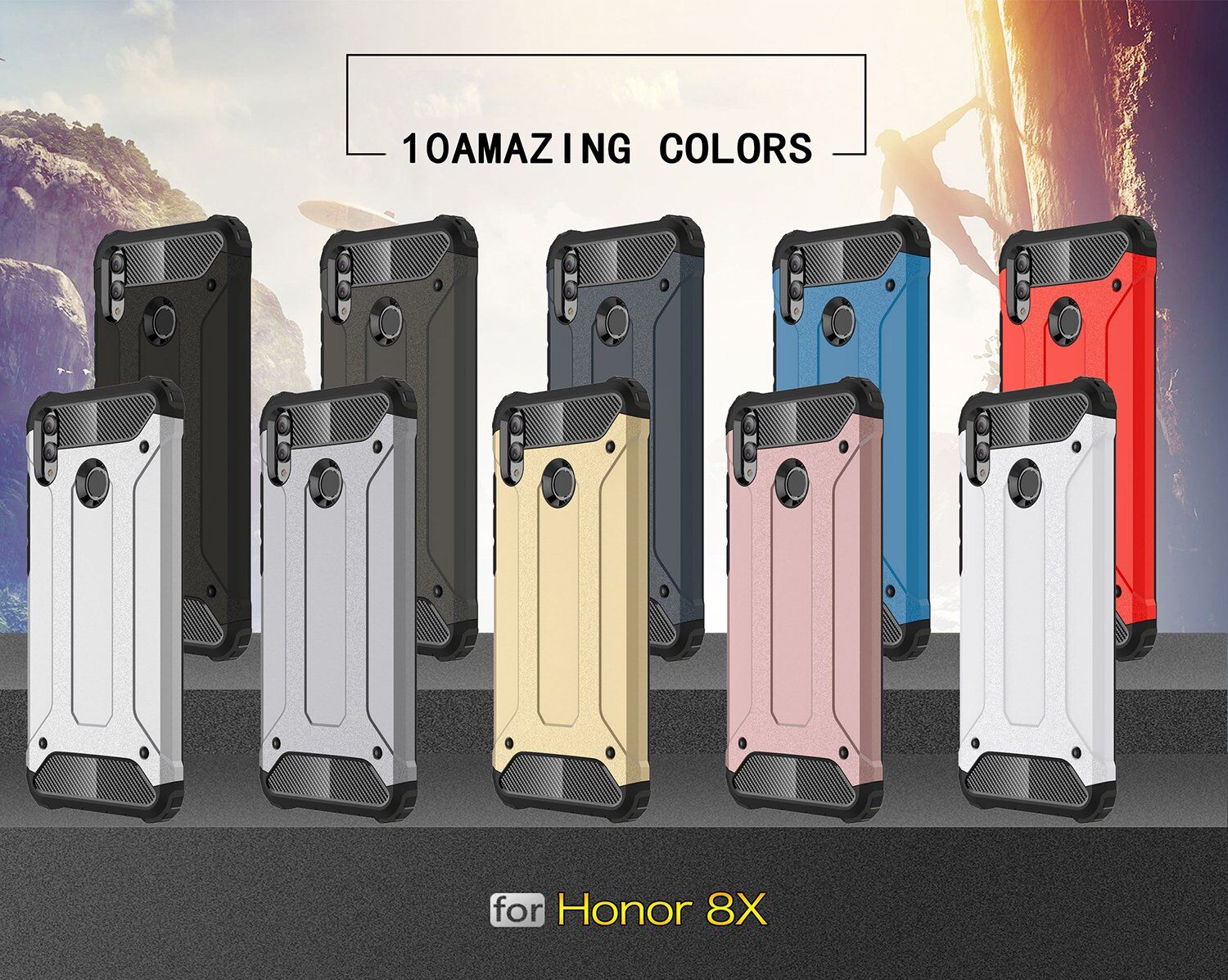 Super odolný kryt Armor pro Honor 8X - růžovozlatý
