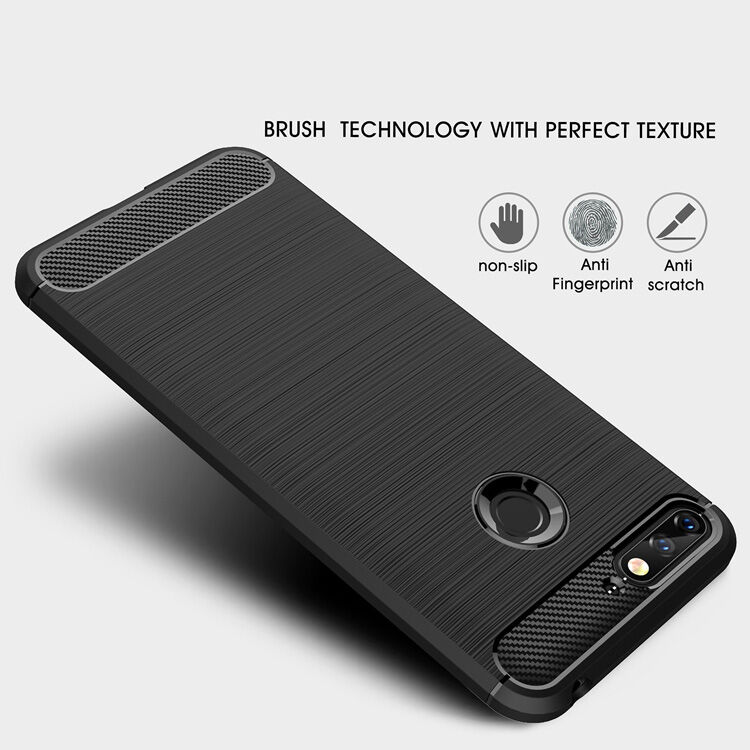 Odolný kryt s broušenou texturou pro Honor 7A - černý