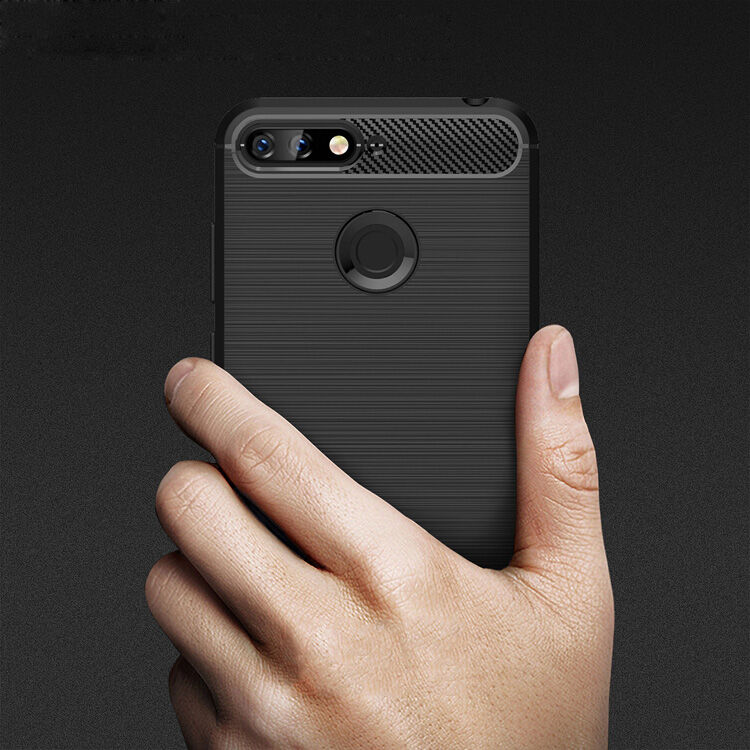 Odolný kryt s broušenou texturou pro Honor 7A - černý