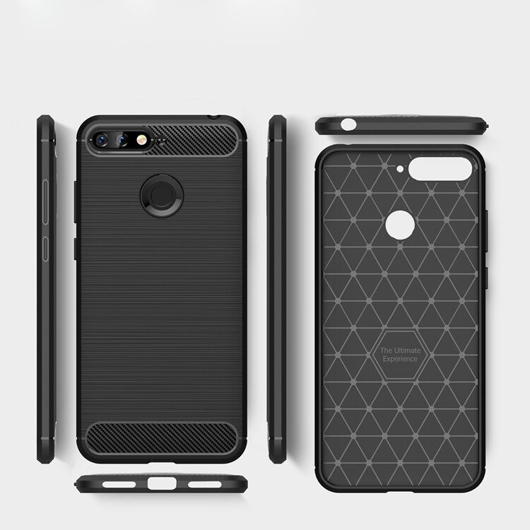 Odolný kryt s broušenou texturou pro Honor 7A - černý