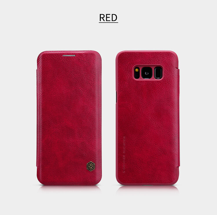 Nillkin Qin Kožené flipové pouzdro pro Samsung Galaxy S8 Plus - hnědé