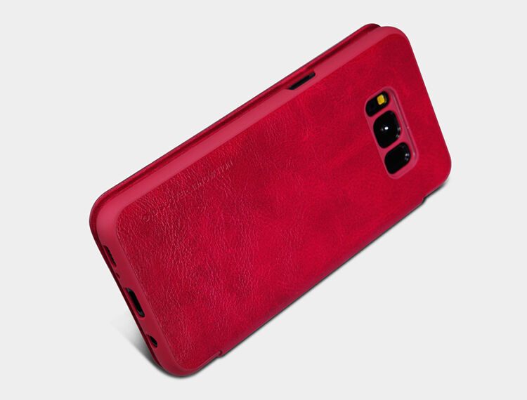 Nillkin Qin Kožené flipové pouzdro pro Samsung Galaxy S8 Plus - červené