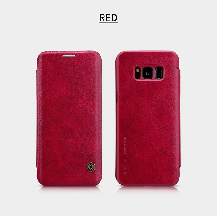Nillkin Qin Kožené flipové pouzdro pro Samsung Galaxy S8 - hnědé