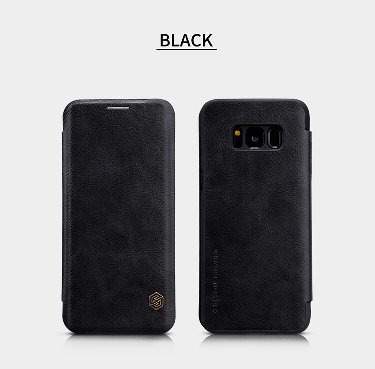 Nillkin Qin Kožené flipové pouzdro pro Samsung Galaxy S8 - hnědé