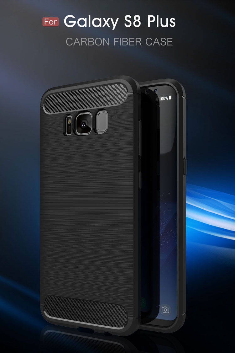 Plastový kryt s broušenou texturou pro Samsung Galaxy S8 Plus - tmavěmodrý