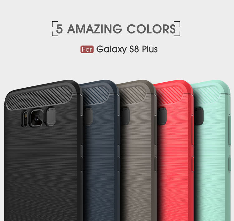 Plastový kryt s broušenou texturou pro Samsung Galaxy S8 Plus - tmavěmodrý