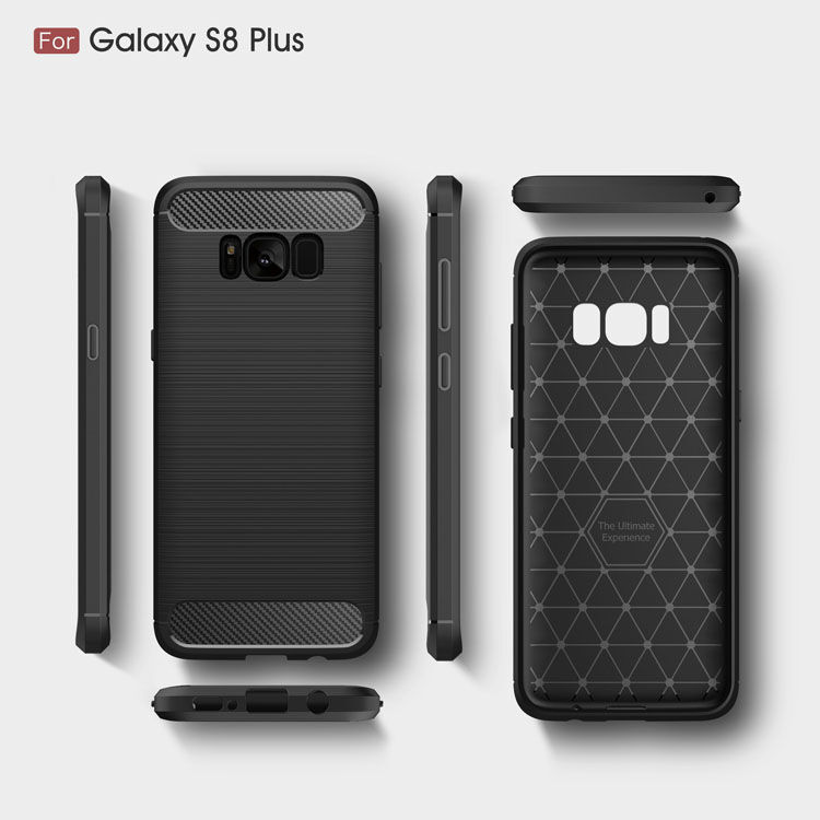 Plastový kryt s broušenou texturou pro Samsung Galaxy S8 Plus - tmavěmodrý