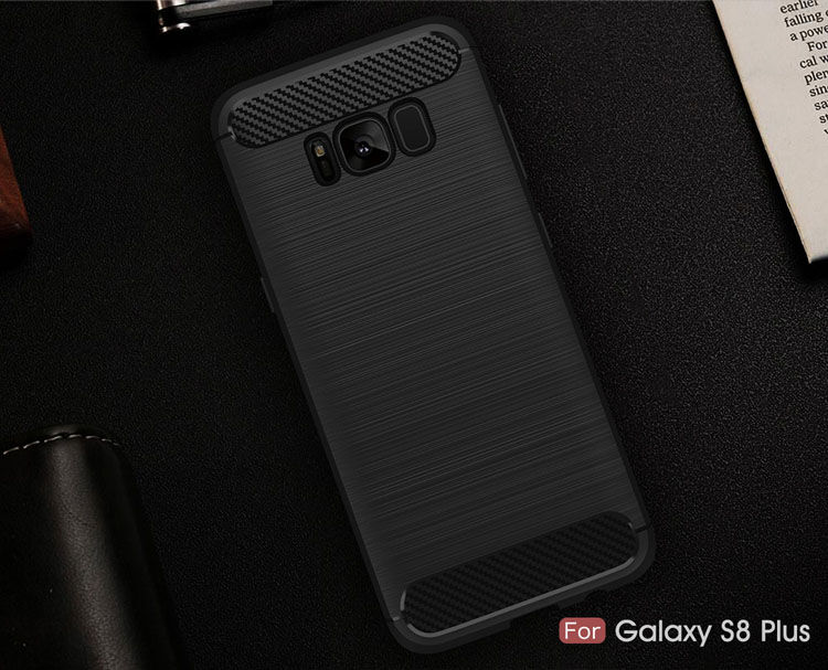 Plastový kryt s broušenou texturou pro Samsung Galaxy S8 Plus - tmavěmodrý