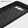 Plastový kryt s broušenou texturou pro Samsung Galaxy S8 Plus - červený