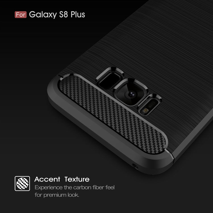 Plastový kryt s broušenou texturou pro Samsung Galaxy S8 Plus - černý